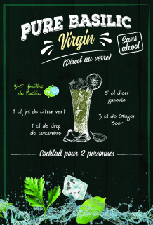 Cocktail basilic tout frais tout bio