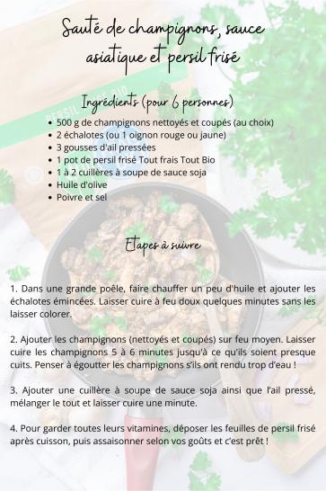 Recette persil frisé tout frais tout bio