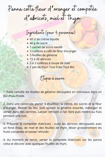 Recette thym tout frais tout bio