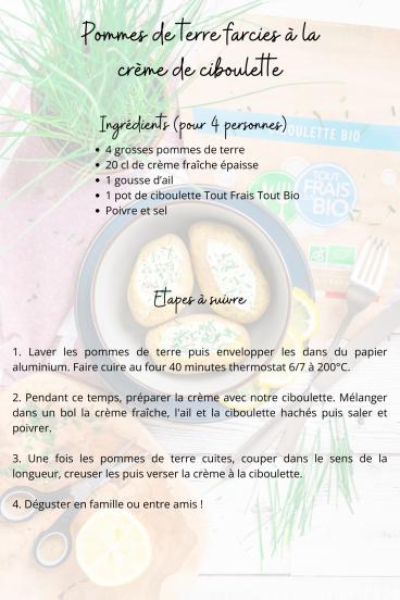 Recette ciboulette tout frais tout bio