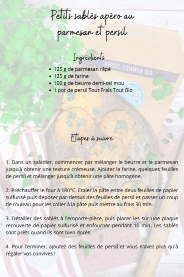 Recette persil tout frais tout bio