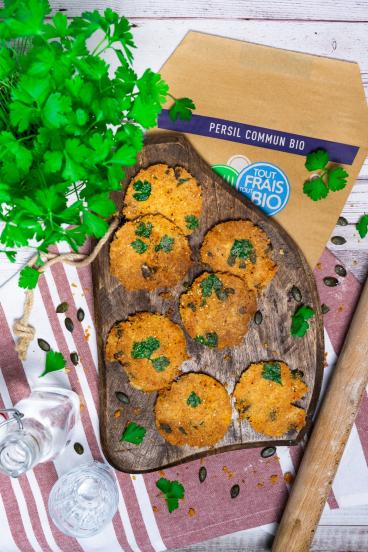 Petits sablés apéro au parmesan et persil