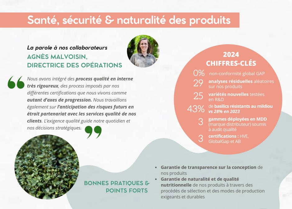 Santé, sécurité et neutralité des produits
